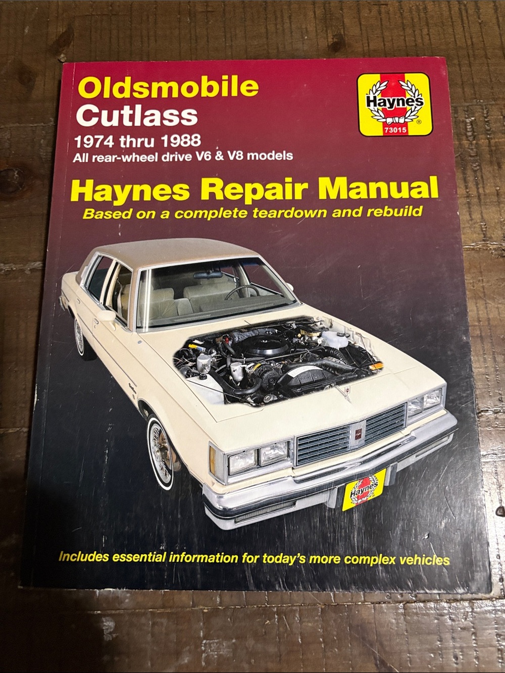 Hanes Red and White Oldsmobile Cutlass Haynes Repair Manual
